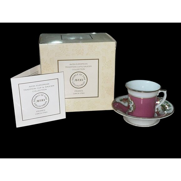 1985 Avon Tradition Cup and Saucer Collection France Circa 1750 - Picture 2 of 15